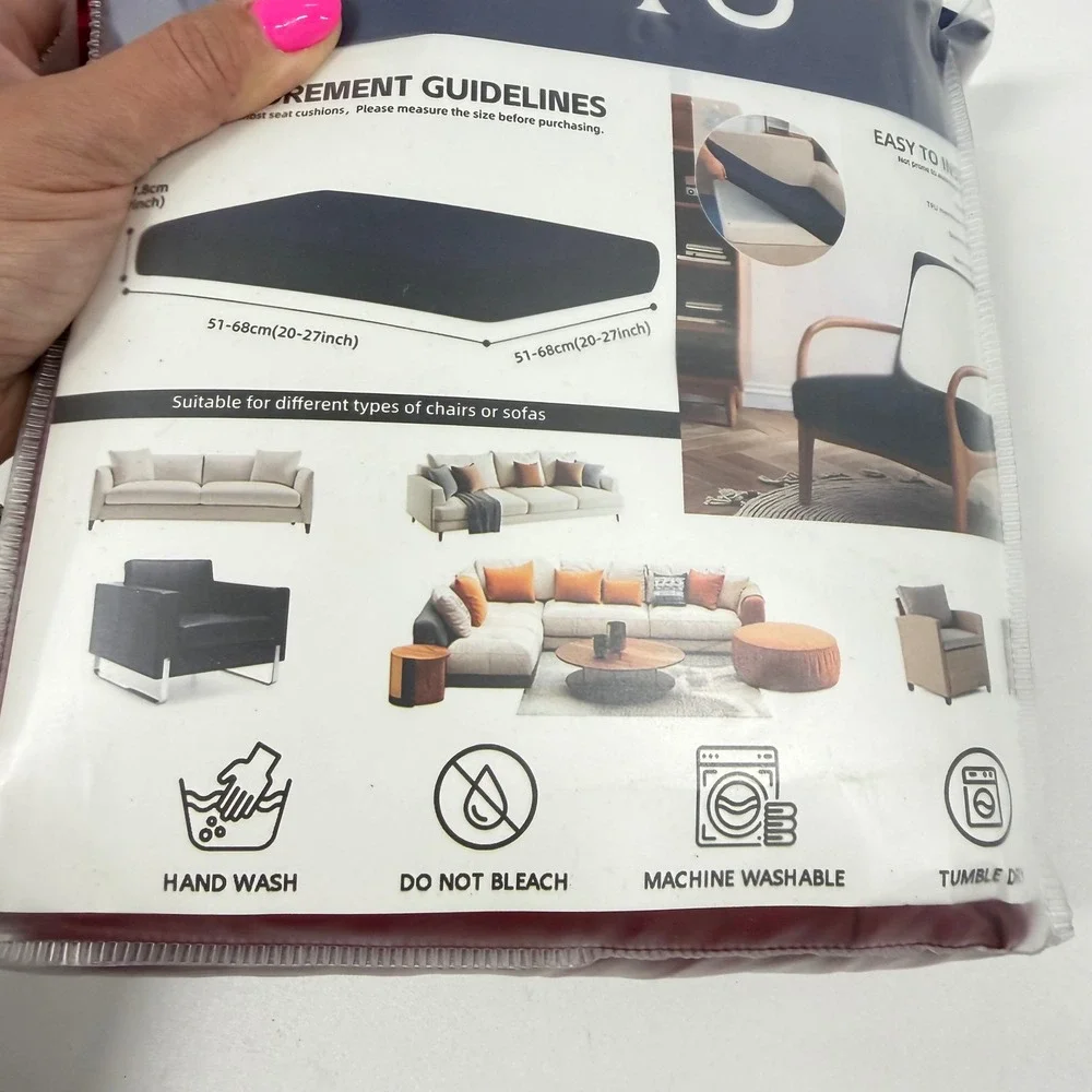 Burgundy Red Stretch Sofa Cushion Cover Waterproof Elastic Slipcover 20-27 inch